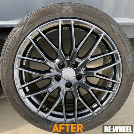 [리휠][분체도장] 아우디 A6 40TDI 콰트로 프리미엄 하이퍼블랙 휠도색 작업 후기 / 진주, 창원, 순천