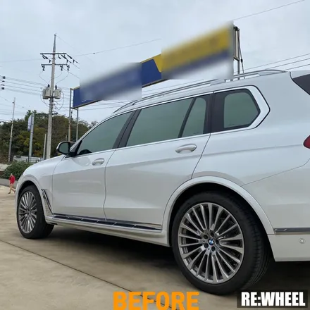 [리휠][자동차휠도색] BMW X7 Xdrive 40i 하이퍼 블랙 휠도색 작업 및 블루 캘리퍼 도색 작업후기 / 진주, 창원, 순천