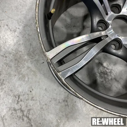 [리휠][거제휠도색] BMW 530i 18인치 사제휠 →  블랙 폴리쉬 휠도색 완료된 BMW 3시리즈 18인치 / 진주, 창원, 순천
