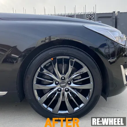 [리휠][진주타이어저렴한곳] 제네시스 EQ900 3.8 AWD 18인치 순정휠 G80 19인치 스퍼터링 블랙 크롬휠 교체 인치업 / 진주, 창원, 순천