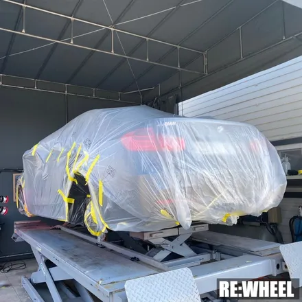 [리휠][창원휠도색] BMW 325d 순정휠 블랙 유광 휠도색 및 레드 캘리퍼도색 / 진주, 창원, 순천