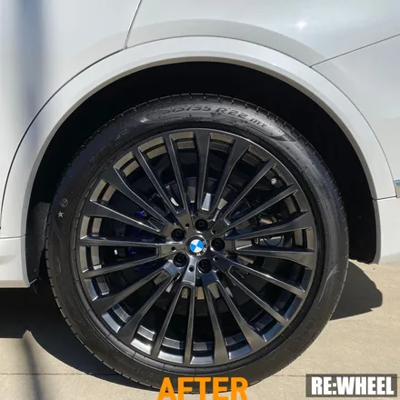 [리휠][자동차휠도색] BMW X7 Xdrive 40i 하이퍼 블랙 휠도색 작업 및 블루 캘리퍼 도색 작업후기 / 진주, 창원, 순천