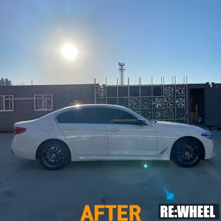 [리휠][양산 크롬휠] BMW 520d 순정휠 블랙 크롬 휠교체 및 블루 캘리퍼도색 / 진주, 창원, 순천