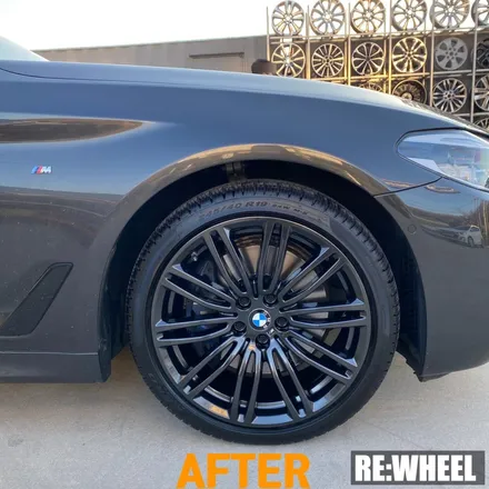 [리휠][대구휠도색] BMW 530i 19인치 순정휠 하이퍼 블랙 휠도색 / 진주, 창원, 순천