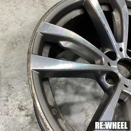 [리휠][진주휠도색] BMW X6 M50d 블랙 폴리쉬 휠도색 및 블루 캘리퍼도색 / 진주, 창원, 순천