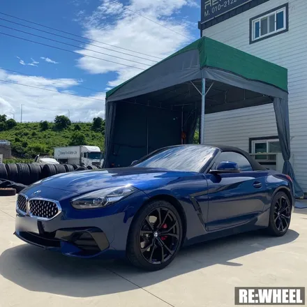[리휠][BMW휠도색][BMW캘리퍼도색][수입차휠도색][수입차캘리퍼도색] BMW Z4 20i Sdrive 19인치 순정휠 블랙유광 휠도색 및 레드 캘리퍼도색 작업후기 / 진주, 창원, 순천