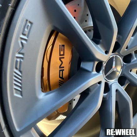 [리휠][분체도장] 벤츠 E53 AMG 맷블랙 휠도색 및 카본 세라믹 골드 캘리퍼 도색 작업후기 / 진주, 창원, 순천