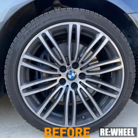 [리휠][대구휠도색] BMW 530i 19인치 순정휠 하이퍼 블랙 휠도색 / 진주, 창원, 순천