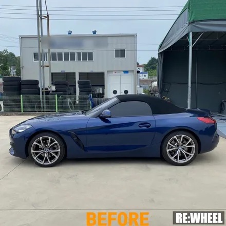 [리휠][BMW휠도색][BMW캘리퍼도색][수입차휠도색][수입차캘리퍼도색] BMW Z4 20i Sdrive 19인치 순정휠 블랙유광 휠도색 및 레드 캘리퍼도색 작업후기 / 진주, 창원, 순천