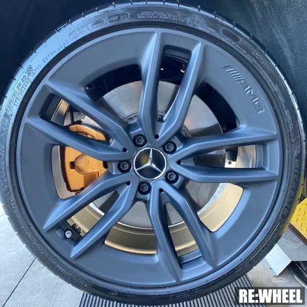 [리휠][분체도장] 벤츠 E53 AMG 맷블랙 휠도색 및 카본 세라믹 골드 캘리퍼 도색 작업후기 / 진주, 창원, 순천