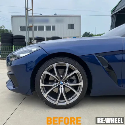 [리휠][BMW휠도색][BMW캘리퍼도색][수입차휠도색][수입차캘리퍼도색] BMW Z4 20i Sdrive 19인치 순정휠 블랙유광 휠도색 및 레드 캘리퍼도색 작업후기 / 진주, 창원, 순천