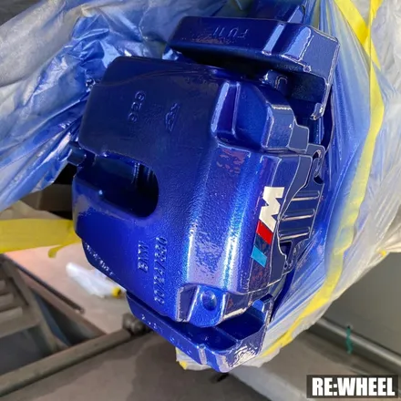 [리휠][전남휠도색] BMW 528i 맷블랙 휠도색 및 블루 캘리퍼 도색 작업후기 / 진주, 창원, 순천