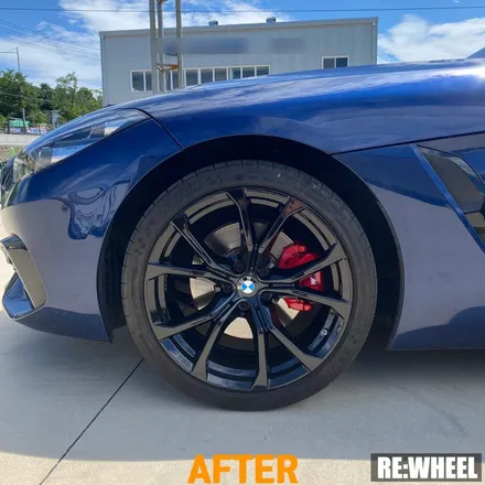 [리휠][BMW휠도색][BMW캘리퍼도색][수입차휠도색][수입차캘리퍼도색] BMW Z4 20i Sdrive 19인치 순정휠 블랙유광 휠도색 및 레드 캘리퍼도색 작업후기 / 진주, 창원, 순천