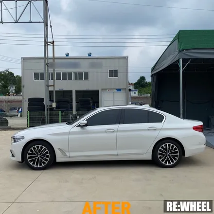 [리휠][BMW휠도색][BMW캘리퍼도색][수입차휠도색] BMW 530i Luxury 블랙폴리쉬 휠도색 및 블루 캘리퍼 도색 작업후기 / 진주, 창원, 순천