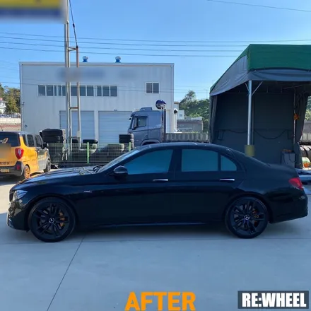 [리휠][분체도장] 벤츠 E53 AMG 맷블랙 휠도색 및 카본 세라믹 골드 캘리퍼 도색 작업후기 / 진주, 창원, 순천