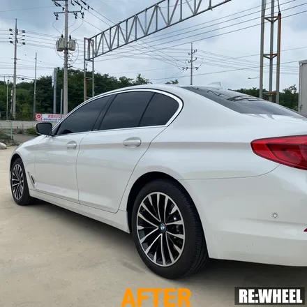 [리휠][BMW휠도색][BMW캘리퍼도색][수입차휠도색] BMW 530i Luxury 블랙폴리쉬 휠도색 및 블루 캘리퍼 도색 작업후기 / 진주, 창원, 순천