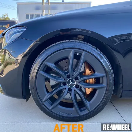 [리휠][분체도장] 벤츠 E53 AMG 맷블랙 휠도색 및 카본 세라믹 골드 캘리퍼 도색 작업후기 / 진주, 창원, 순천