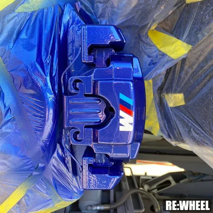 [리휠][전남휠도색] BMW 528i 맷블랙 휠도색 및 블루 캘리퍼 도색 작업후기 / 진주, 창원, 순천