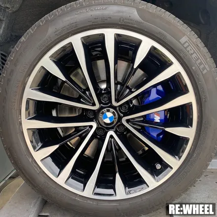 [리휠][BMW휠도색][BMW캘리퍼도색][수입차휠도색] BMW 530i Luxury 블랙폴리쉬 휠도색 및 블루 캘리퍼 도색 작업후기 / 진주, 창원, 순천