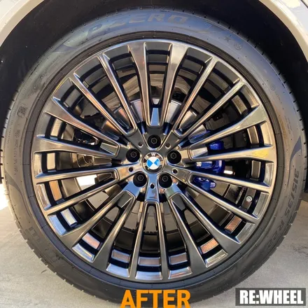 [리휠][자동차휠도색] BMW X7 Xdrive 40i 하이퍼 블랙 휠도색 작업 및 블루 캘리퍼 도색 작업후기 / 진주, 창원, 순천