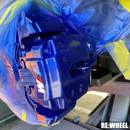[리휠][전남휠도색] BMW 528i 맷블랙 휠도색 및 블루 캘리퍼 도색 작업후기 / 진주, 창원, 순천