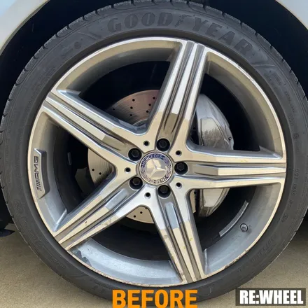 [리휠][자동차휠도색] 벤츠 S350 BLUETEC 20인치 AMG휠 고스트 크롬 휠도색 작업후기 / 진주, 창원, 순천
