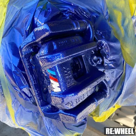 [리휠][전남휠도색] BMW 528i 맷블랙 휠도색 및 블루 캘리퍼 도색 작업후기 / 진주, 창원, 순천
