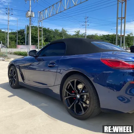 [리휠][BMW휠도색][BMW캘리퍼도색][수입차휠도색][수입차캘리퍼도색] BMW Z4 20i Sdrive 19인치 순정휠 블랙유광 휠도색 및 레드 캘리퍼도색 작업후기 / 진주, 창원, 순천
