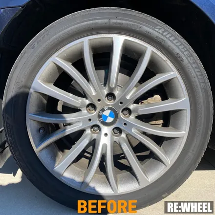 [리휠][전남휠도색] BMW 528i 맷블랙 휠도색 및 블루 캘리퍼 도색 작업후기 / 진주, 창원, 순천