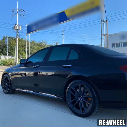 [리휠][분체도장] 벤츠 E53 AMG 맷블랙 휠도색 및 카본 세라믹 골드 캘리퍼 도색 작업후기 / 진주, 창원, 순천