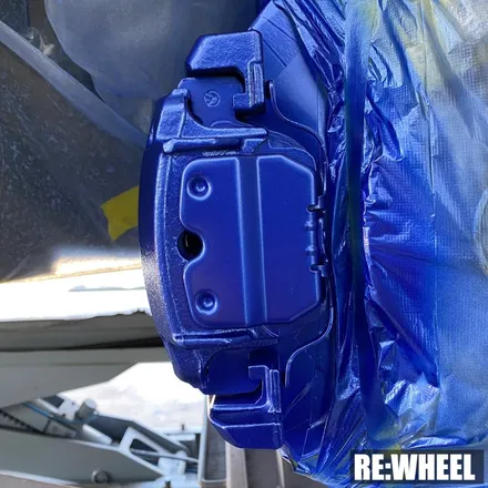 [리휠][진주휠도색] BMW X6 M50d 블랙 폴리쉬 휠도색 및 블루 캘리퍼도색 / 진주, 창원, 순천