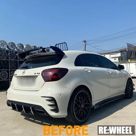 [리휠][진주휠도색] 벤츠 A45 AMG 19인치휠 블랙 림 폴리쉬 휠도색 / 진주, 창원, 순천