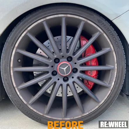 [리휠][분체도장] 벤츠 A45 AMG 하이퍼 블랙 휠도색 작업후기 / 진주, 창원, 순천