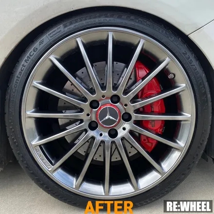 [리휠][분체도장] 벤츠 A45 AMG 하이퍼 블랙 휠도색 작업후기 / 진주, 창원, 순천