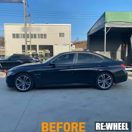 [리휠][창원휠도색] BMW 325d 순정휠 블랙 유광 휠도색 및 레드 캘리퍼도색 / 진주, 창원, 순천