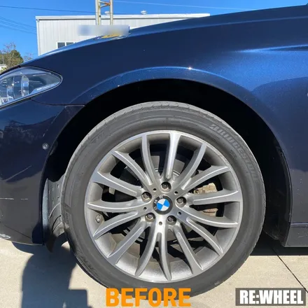 [리휠][전남휠도색] BMW 528i 맷블랙 휠도색 및 블루 캘리퍼 도색 작업후기 / 진주, 창원, 순천