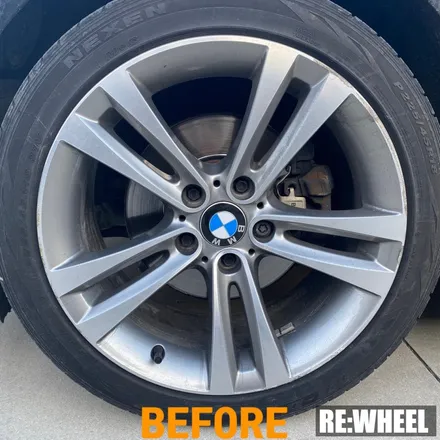 [리휠][창원휠도색] BMW 325d 순정휠 블랙 유광 휠도색 및 레드 캘리퍼도색 / 진주, 창원, 순천