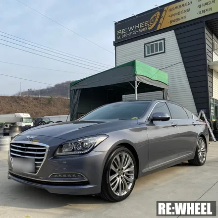 [리휠][진주휠] 제네시스 G330 19인치 순정휠 하이퍼 실버 휠복원 / 진주, 창원, 순천