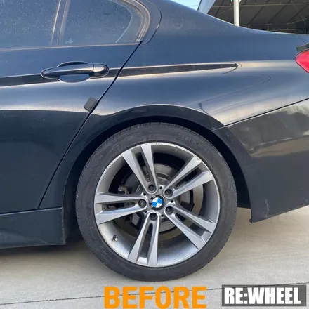 [리휠][창원휠도색] BMW 325d 순정휠 블랙 유광 휠도색 및 레드 캘리퍼도색 / 진주, 창원, 순천