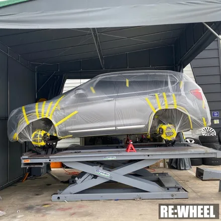 [리휠][김해휠도색] BMW X3 19인치 순정휠 블랙 유광 휠도색 및 블루 캘리퍼 도색 / 진주, 창원, 순천