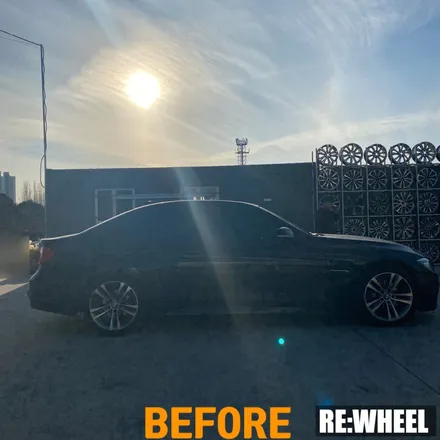 [리휠][창원휠도색] BMW 325d 순정휠 블랙 유광 휠도색 및 레드 캘리퍼도색 / 진주, 창원, 순천