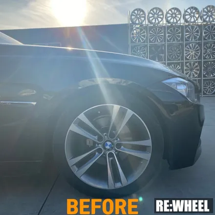 [리휠][창원휠도색] BMW 325d 순정휠 블랙 유광 휠도색 및 레드 캘리퍼도색 / 진주, 창원, 순천