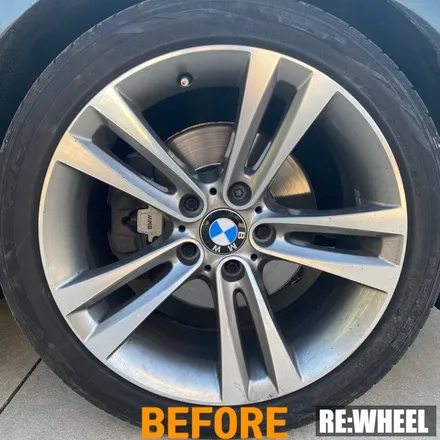 [리휠][창원휠도색] BMW 325d 순정휠 블랙 유광 휠도색 및 레드 캘리퍼도색 / 진주, 창원, 순천