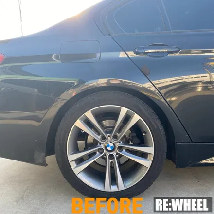 [리휠][창원휠도색] BMW 325d 순정휠 블랙 유광 휠도색 및 레드 캘리퍼도색 / 진주, 창원, 순천