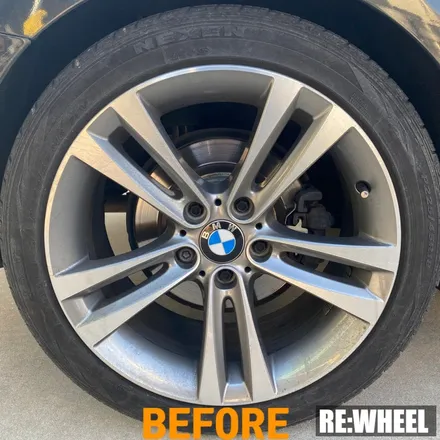 [리휠][창원휠도색] BMW 325d 순정휠 블랙 유광 휠도색 및 레드 캘리퍼도색 / 진주, 창원, 순천