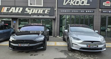 목포 테슬라 썬팅 모델X 3M 크리스탈라인 CR 40,20 시공 후기 / 광주 광산구 수완동