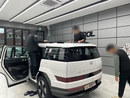 광주 신차패키지 싼타페mx5 신차검수로 진행된 가죽코팅 유리막코팅 버텍스썬팅까지 합리적인 가격으로 한번에 진행 / 광주 광산구 수완동
