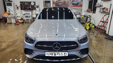 [벤츠 E350] E클레스 루원시티 유광 화이트 전체랩핑 / 인천 서구 가정동