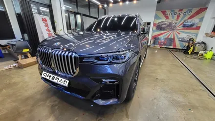 인천 서구 가정동 bmw x7 무광카키그린 전체랩핑 시공 / 인천 서구 가정동