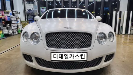 [벤틀리 컨티넨탈 GT] 사틴 화이트 전체랩핑 시공 / 인천 서구 가정동